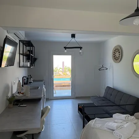 Minimal Cream Pool-front In Apartment *