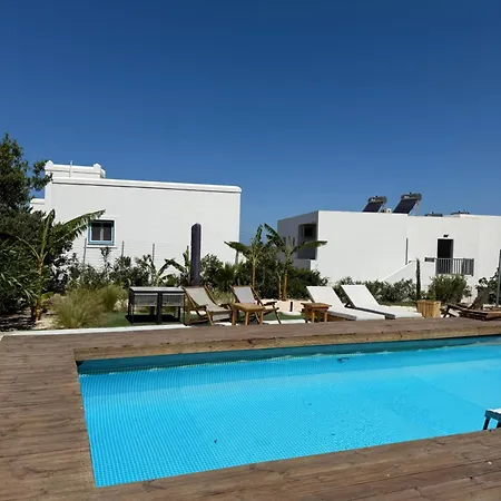 Minimal Cream Pool-front In Apartment